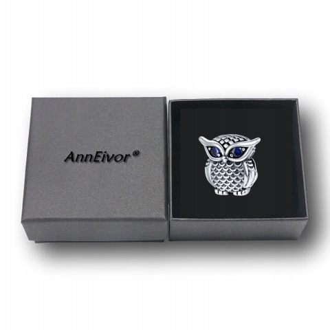 Koralik Zawieszka Charms Beads Srebrna S925 Sowa Owl Bransoletka Modułowa