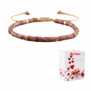 Bransoletka Koraliki Kamień Naturalny Cerazyt Cherry Blossom Sakura Ishi