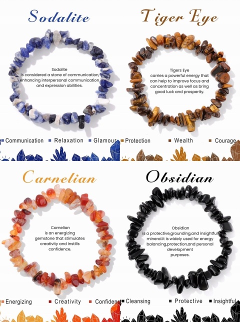 Bransoletka Uniseks Kamień Naturalny Ametyst Koraliki 5-8 mm Regulowana