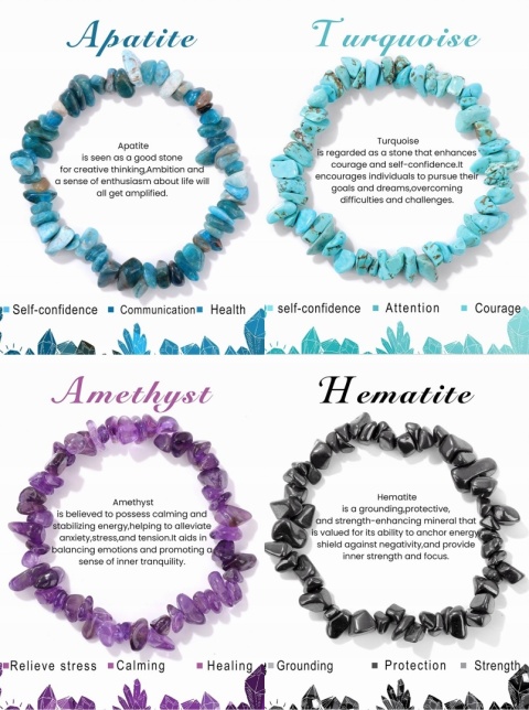 Bransoletka Uniseks Kamień Naturalny Howlit Koraliki 5-8 mm Regulowana